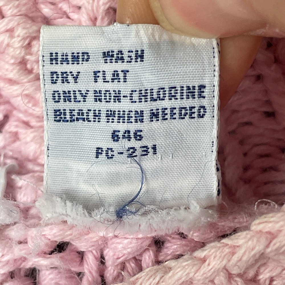 Cape Isle Knitters Cable Knit Sweater Womens Medium Soft Pink Feminine Pullover - Picture 8 of 11